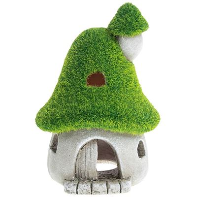 Grass Topped Mushroom House 17cm